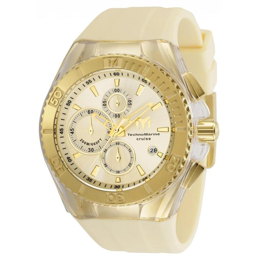 NWT TechnoMarine TM-115216 Cruise | 3-Hand | Gold | Men's Watch